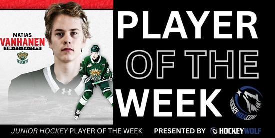 Western Hockey League's Matias Vanhanen Named HockeyWolf Player of the Week Article Photo